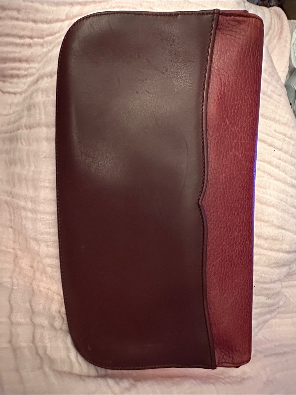 Must de Cartier Burgundy Clutch Vintage Cartier Paris - Picture 3 of 6